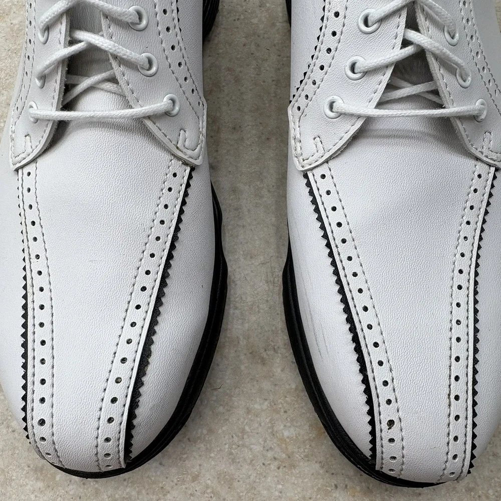 FootJoy FJ GreenJoys Women's Golf Shoes White Saddle Style #48414 Size 7 M
